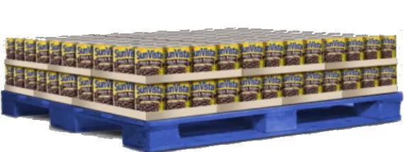 Pallet of canned black beans