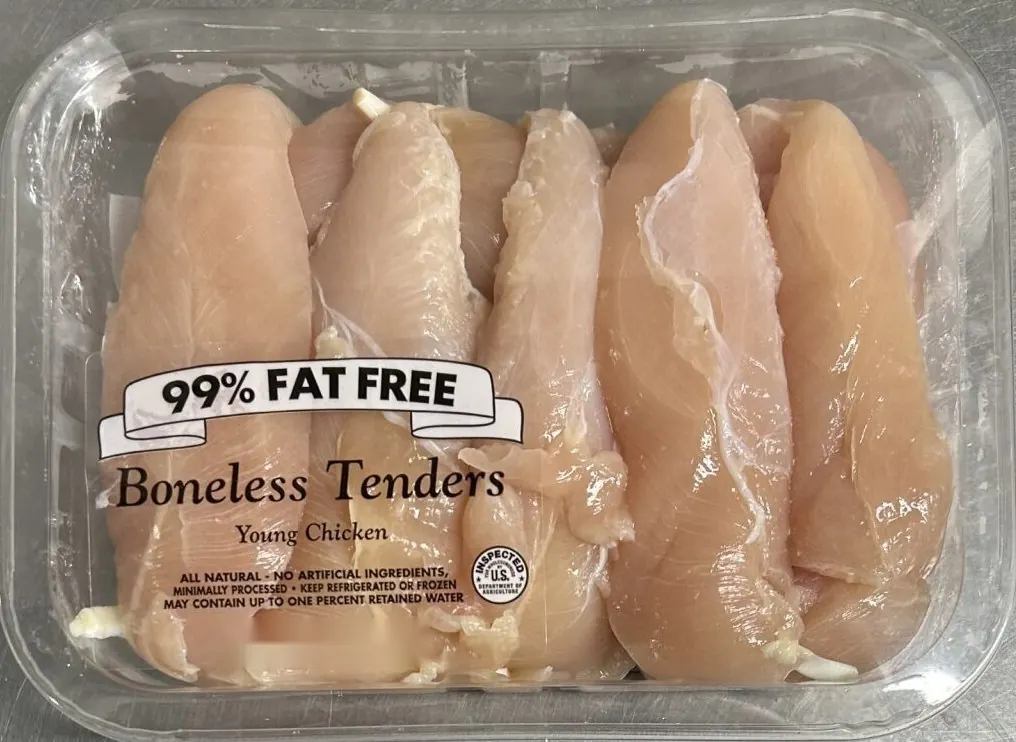 Boneless chicken tenders tray