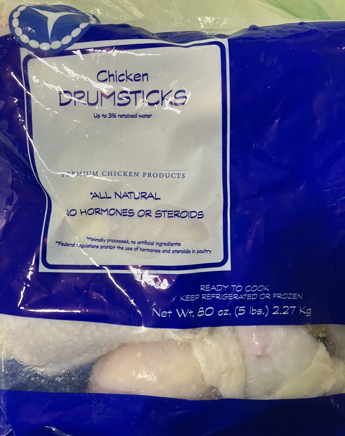 Five-pound bag of chicken drumsticks