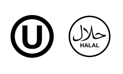 Kosher and Halal certification symbols